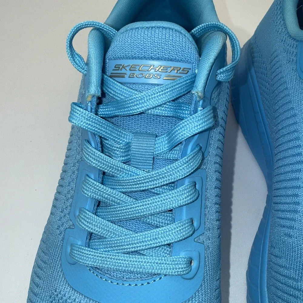NEW Skechers 9.5 Womens BOBS Sport Squad Chaos Cool Rythms Shoes‎ Aqua #5614